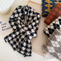 Small Knitted Wool Scarf For Women Autumn And Winter Fashion Thickened Warm Double-sided Two-purpose Long Scarf For Students main image 1