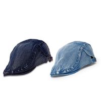 Blue Hat Wide Brimmed Face Small Korean Fashion Wild Cowboy Forward Hat Autumn New Painter Hat main image 4