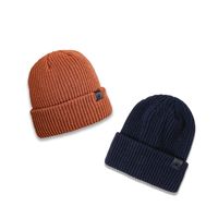 Autumn New Woolen Cap Women's Simple Fashionable Warm Ear Protection Leather Ring Cold Hat Japanese Style All-matching Knitted Hat Men main image 5