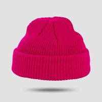 Exclusive For Cross-border Spot Goods Solid Color Knitted Hat Women's Autumn And Winter Warm All-matching Skullcap Korean Style Beanie Hat Woolen Cap Men's Fashion sku image 7