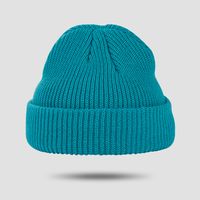 Exclusive For Cross-border Spot Goods Solid Color Knitted Hat Women's Autumn And Winter Warm All-matching Skullcap Korean Style Beanie Hat Woolen Cap Men's Fashion sku image 8