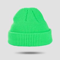 Exclusive For Cross-border Spot Goods Solid Color Knitted Hat Women's Autumn And Winter Warm All-matching Skullcap Korean Style Beanie Hat Woolen Cap Men's Fashion sku image 9