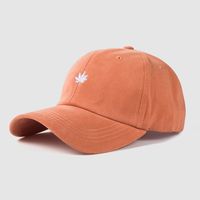Maple Leaf Embroidered Baseball Cap Korean Age-reducing Caps College Wind Curved Eaves Sunshade Hat sku image 5