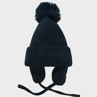 Korean Woolen Hat Velvet Earmuffs Autumn And Winter Solid Color Cute And Warm All-match Knitted Hat sku image 3