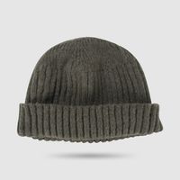 Korean Melon Hat Warm Pure Color Knitted Wool Hat Outdoor Hat Hip Hop Tide sku image 9