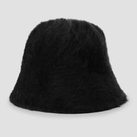 Spot Plush Fisherman Hat Rabbit Hair Bucket Hat Fashion Basin Solid Color Hat sku image 2
