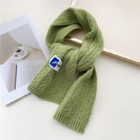 Double-sided Scarf Female Autumn And Winter Knitted Wool Thickened Warm Long Sacrf sku image 1
