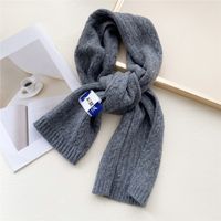 Double-sided Scarf Female Autumn And Winter Knitted Wool Thickened Warm Long Sacrf sku image 2