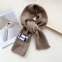 Double-sided Scarf Female Autumn And Winter Knitted Wool Thickened Warm Long Sacrf sku image 5