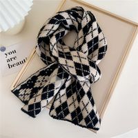 Small Knitted Wool Scarf For Women Autumn And Winter Fashion Thickened Warm Double-sided Two-purpose Long Scarf For Students sku image 1