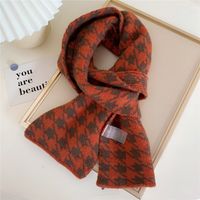 Small Knitted Wool Scarf For Women Autumn And Winter Fashion Thickened Warm Double-sided Two-purpose Long Scarf For Students sku image 4