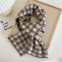 Small Knitted Wool Scarf For Women Autumn And Winter Fashion Thickened Warm Double-sided Two-purpose Long Scarf For Students sku image 6