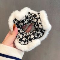 Autumn And Winter New Hair Ring Ponytail Knitted Plush Rubber Band Small Fresh Hair Rope sku image 1