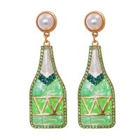 Personality Alloy Diamond Wine Bottle Earrings Color Dripping Earrings Earrings Cross-border Earrings sku image 1