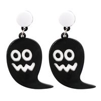 Halloween Funny Pumpkin Skull Ghost Acrylic Personality Resin Earrings sku image 3