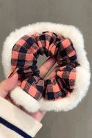 Autumn And Winter New Hair Ring Ponytail Plaid Plush Rubber Band Sweet Temperament Hair Rope main image 4