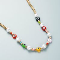 Retro-teufelsaugen Ethnischen Stil Farbige Reisperlenimitation Perlenkette Personalisierte Handgemachte Perlenkette main image 3