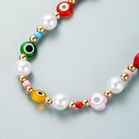 Retro Devil's Eyes Ethnic Style Colored Rice Bead Imitation Pearl Necklace Personalized Handmade Beaded Necklace main image 4
