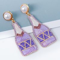 Personality Alloy Diamond Wine Bottle Earrings Color Dripping Earrings Earrings Cross-border Earrings main image 4