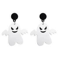 Halloween Funny Pumpkin Skull Ghost Acrylic Personality Resin Earrings main image 6