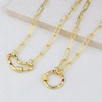 New Hip-hop Heart-shaped Ring Pendant Simple Copper-plated Copper-plated Zirconium Necklace main image 3