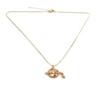 New Zircon Star-shaped Jewelry Necklace Cross-border Copper-plated Real Gold Star Pendant Necklace main image 6