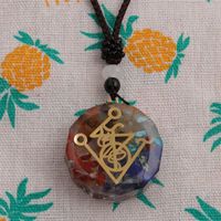 Seven Chakra Fashion Pendant Pendant Synthetic Semi-precious Stone Gravel Sweater Chain main image 5