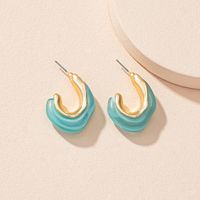 Retro Fashion Irregular Marble Pattern Contrast Color Arcylic Earrings Wholesale Nihaojewelry sku image 4