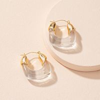 Retro Fashion Geometric Earrings Female Simple Design U-shape Earrings sku image 1