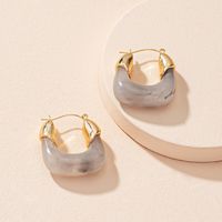 Retro Fashion Geometric Earrings Female Simple Design U-shape Earrings sku image 2