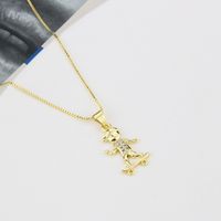 New Roller Skating Boys And Girls Pendant Gold-plated Copper Necklace sku image 2