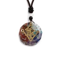 Seven Chakra Fashion Pendant Pendant Synthetic Semi-precious Stone Gravel Sweater Chain sku image 1