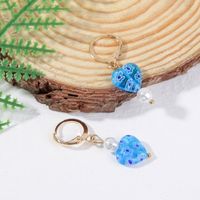 European And American Trend Simple Cute Creative Heart Glass Earrings Exquisite Flower Earrings Jewelry sku image 1