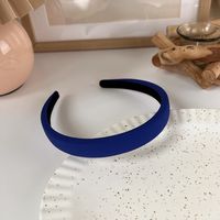 Blue Hair Band Korean Simple And Wide-sided Starting Out Decorated With Press Hairpin sku image 1