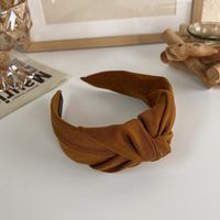 Fashion Fabric Knotted Female Hair Band Hairpin Cross Knotted Wide-brim Korean Hair Accessories sku image 2