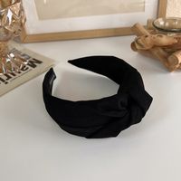 Fashion Fabric Knotted Female Hair Band Hairpin Cross Knotted Wide-brim Korean Hair Accessories sku image 3