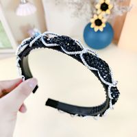 Cross-border European And American Full Diamond Headband Flash Crystal Chain Winding Headband sku image 1