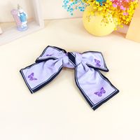 Korea New Bow Hairpin Printing Big Butterfly Sweet Spring Clip sku image 1