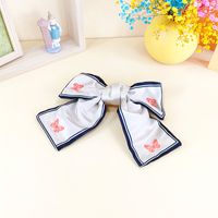 Korea New Bow Hairpin Printing Big Butterfly Sweet Spring Clip sku image 2