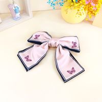 Korea New Bow Hairpin Printing Big Butterfly Sweet Spring Clip sku image 4