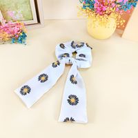 Simple Small Daisy Streamer Hair Scrunchies Tie Hair Rubber Band Head Rope Tie Fat Intestine Hair Ring sku image 1