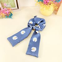 Simple Small Daisy Streamer Hair Scrunchies Tie Hair Rubber Band Head Rope Tie Fat Intestine Hair Ring sku image 2