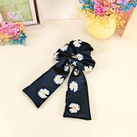 Simple Small Daisy Streamer Hair Scrunchies Tie Hair Rubber Band Head Rope Tie Fat Intestine Hair Ring sku image 3
