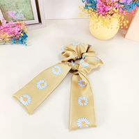 Simple Small Daisy Streamer Hair Scrunchies Tie Hair Rubber Band Head Rope Tie Fat Intestine Hair Ring sku image 6