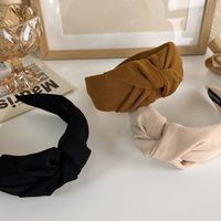 Fashion Fabric Knotted Female Hair Band Hairpin Cross Knotted Wide-brim Korean Hair Accessories main image 5
