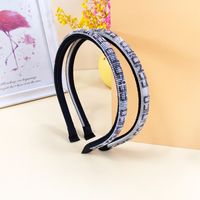 New Fashion Korean Version Of The Headband Sponge Letters Full Drill Headband main image 3