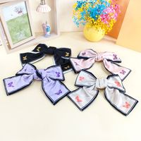 Korea New Bow Hairpin Printing Big Butterfly Sweet Spring Clip main image 1