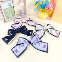 Korea New Bow Hairpin Printing Big Butterfly Sweet Spring Clip main image 5