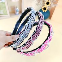 Cross-border European And American Full Diamond Headband Flash Crystal Chain Winding Headband main image 1