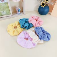 Solid Color Large Intestine Hair Tie Korean Fashion Simple Hair Accessories Tie Ponytail Head Rubber Band Hair Tress main image 3